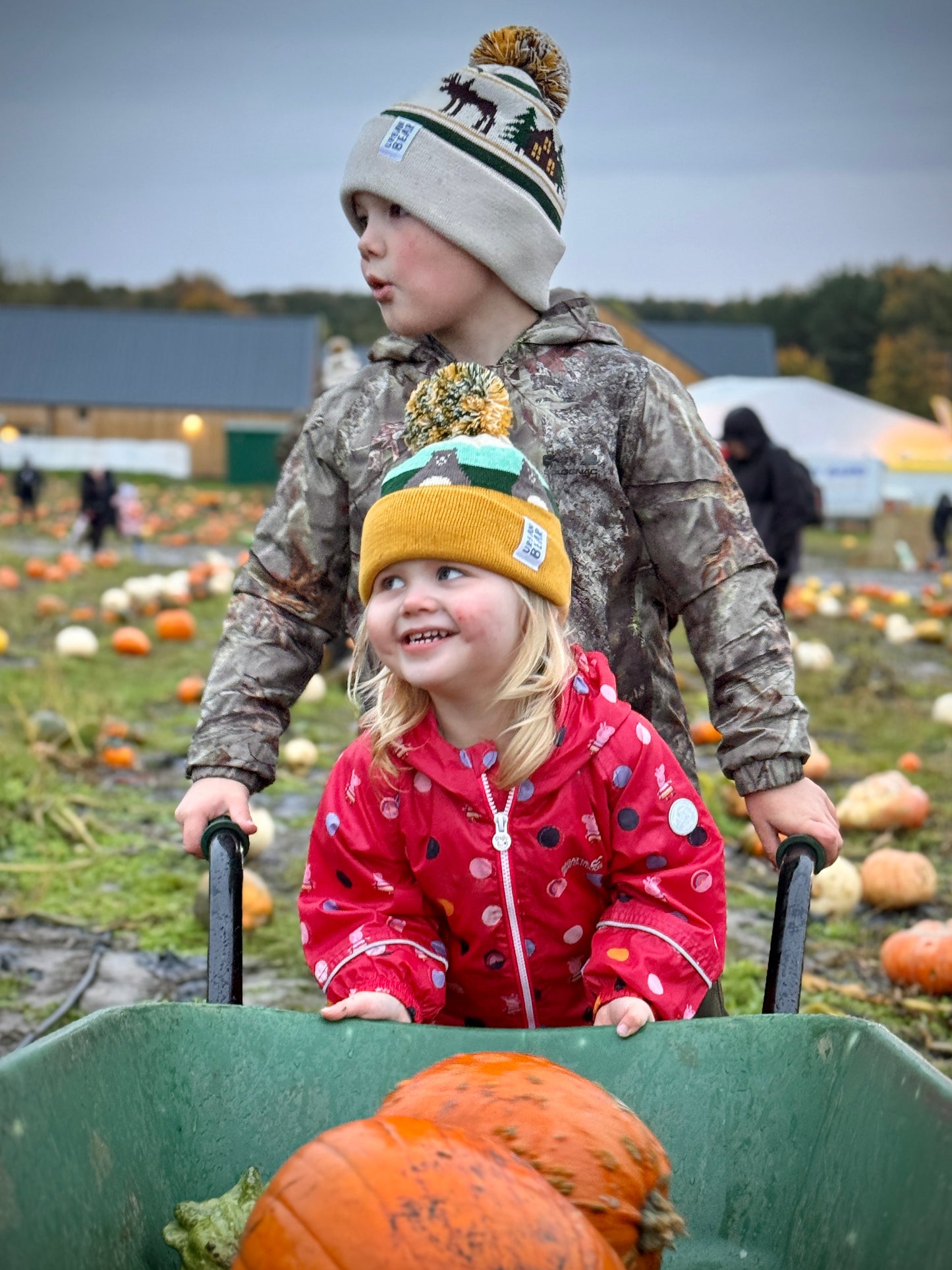 Kids Bear Bobble Hat - Cosy Knit Beanie