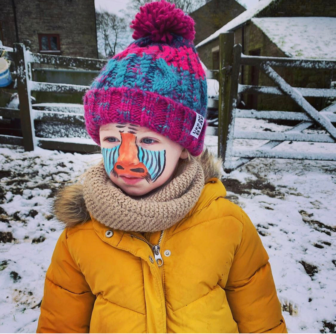 Matching Adult & Child Bobble Hat Set