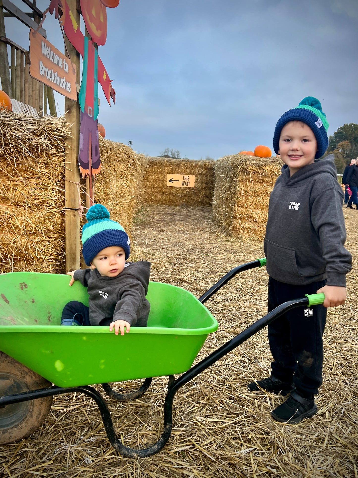 Matching Adult & Child Waffle Hat Set