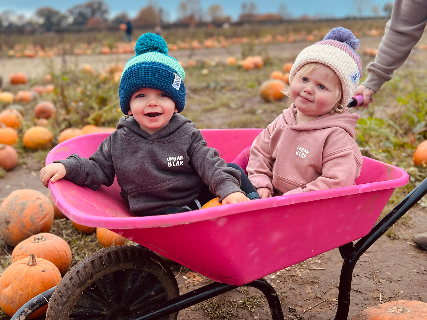 Matching Adult & Child Waffle Hat Set