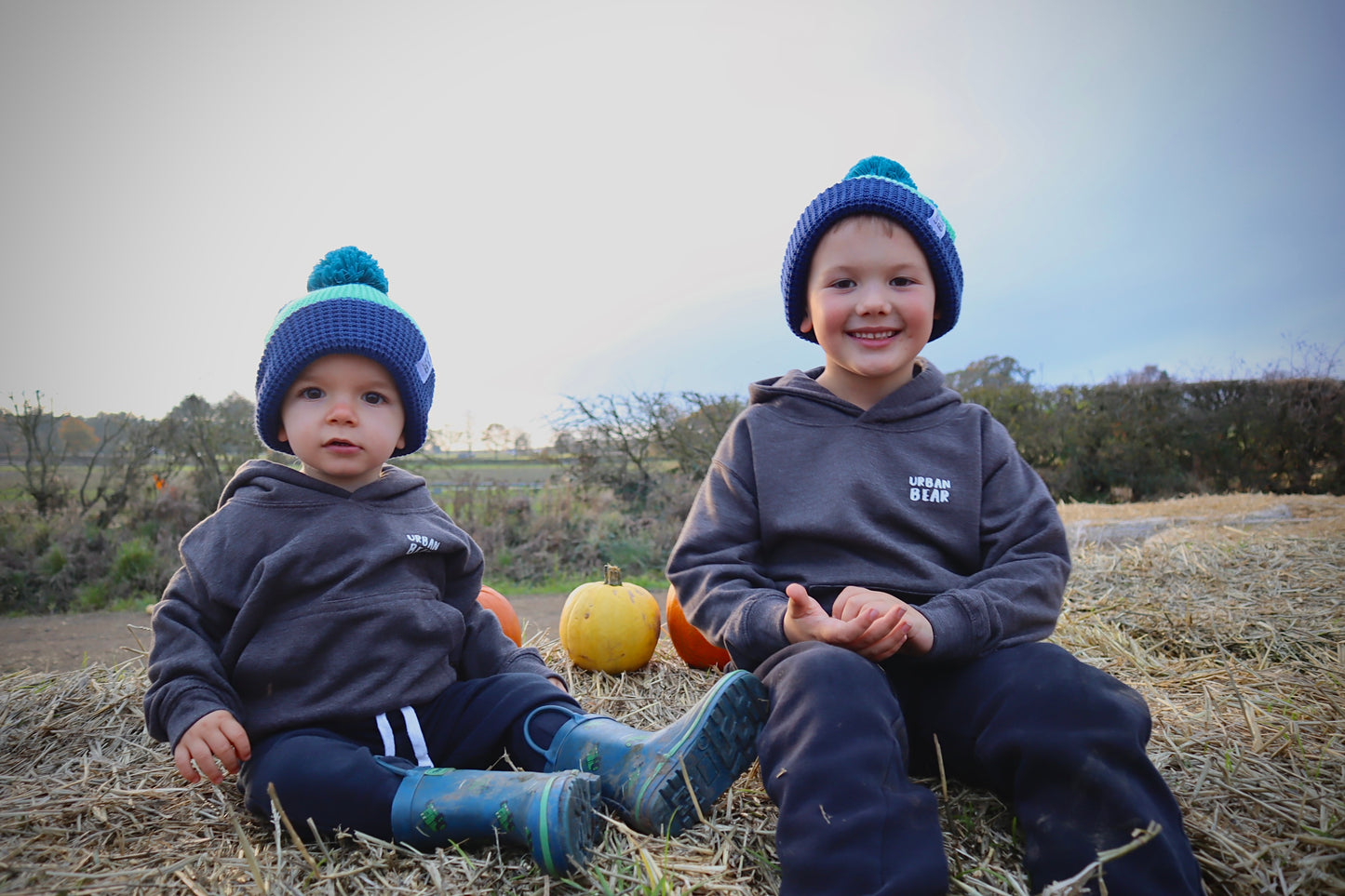 Matching Adult & Child Waffle Hat Set