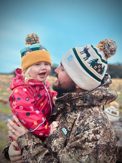 Outdoor Bobble Hat - Jacquard Knit Beanie