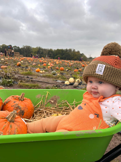 Kids Waffle Bobble Hat - Chunky Knit Beanie